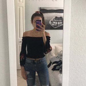 FOREVER 21 OFF THE SHOULDER TOP!!